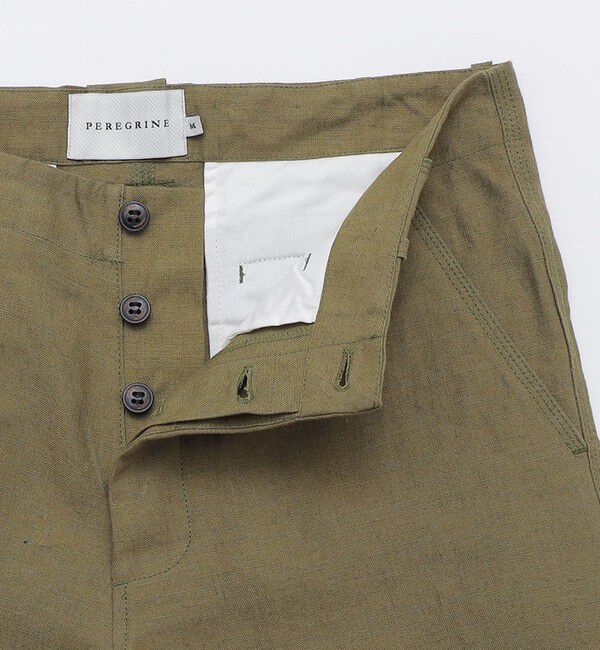 SHIPS「PEREGRINE: リネン ショートパンツ」|チノ|
