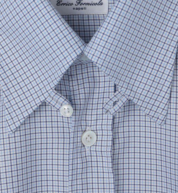 SHIPS「【SHIPS別注】Errico Formicola: LUCA タブカラー マイクロチェック シャツ」|シャツ・ブラウス|