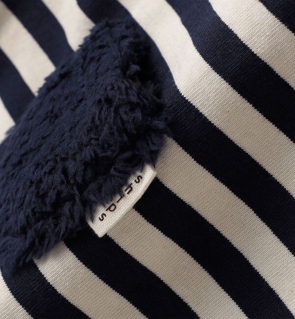 SHIPS KIDS「SHIPS KIDS:ベビー ボーダー リバーシブル ボア ポンチョ」|ポンチョ・ケープ|