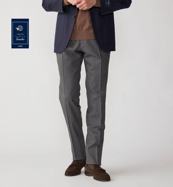 SHIPS「SHIPS: 〈FUNCTION/洗濯機可能〉ラスティック マシン ウォッシャブル スラックス」|スラックス|グレー系