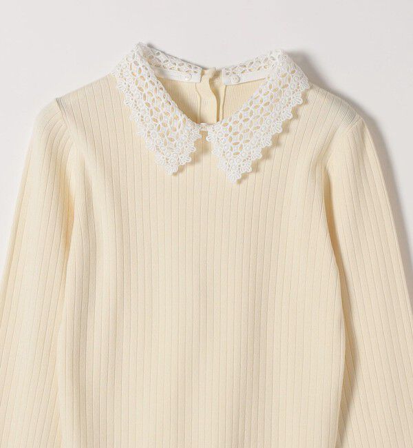 SHIPS any「《一部追加予約》SHIPS any:〈手洗い可能〉2WAY レース カラー リブ ニット プルオーバー」|ニット・セーター|