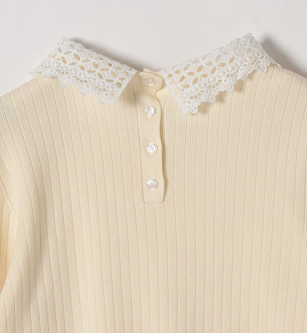 SHIPS any「《一部追加予約》SHIPS any:〈手洗い可能〉2WAY レース カラー リブ ニット プルオーバー」|ニット・セーター|