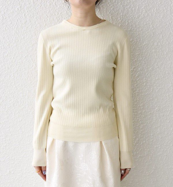 SHIPS any「《一部追加予約》SHIPS any:〈手洗い可能〉2WAY レース カラー リブ ニット プルオーバー」|ニット・セーター|