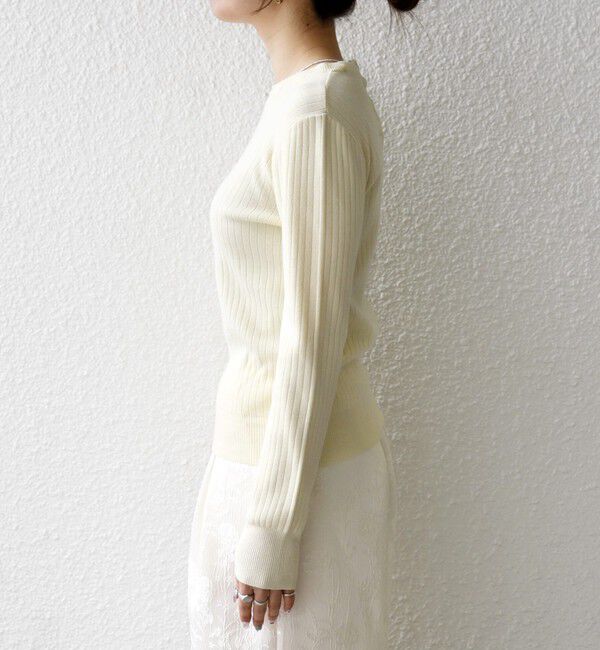 SHIPS any「《一部追加予約》SHIPS any:〈手洗い可能〉2WAY レース カラー リブ ニット プルオーバー」|ニット・セーター|