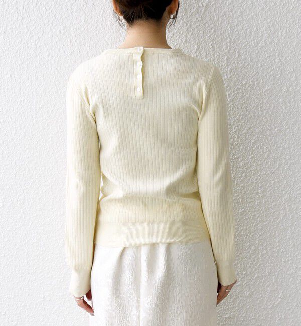 SHIPS any「《一部追加予約》SHIPS any:〈手洗い可能〉2WAY レース カラー リブ ニット プルオーバー」|ニット・セーター|