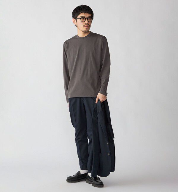 SHIPS「【WEB限定】SHIPS:〈手洗い可能/抗菌/防臭〉シルケット ビズ クルーネック ロングスリーブ」|Tシャツ・カットソー|