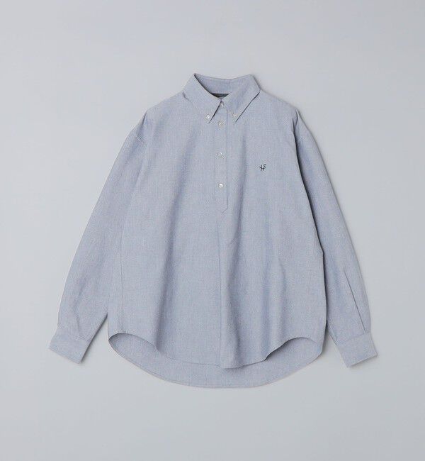 SHIPS「【WEB限定】SHIPS: 防シワ・吸水速乾 Drymix(R) プルオーバー ボダンダウン シャツ」|シャツ・ブラウス|ネイビー