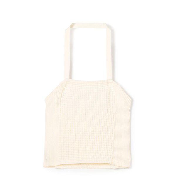 MACPHEE「マリンボーダー ホルターネックビスチェ」|キャミソール|11 ホワイト