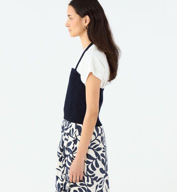 MACPHEE「マリンボーダー ホルターネックビスチェ」|キャミソール|