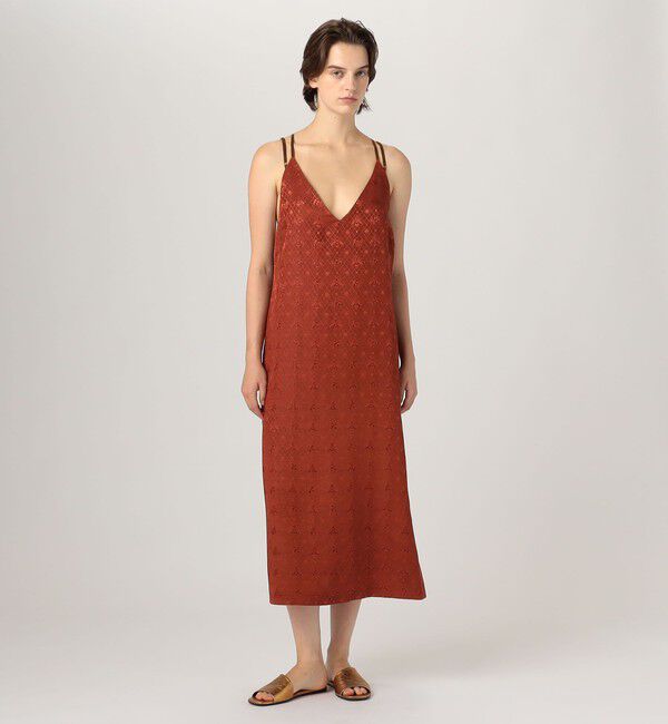 SOULEIADO「ポリエステルレーヨンプリント キャミソールワンピース」|ワンピース|