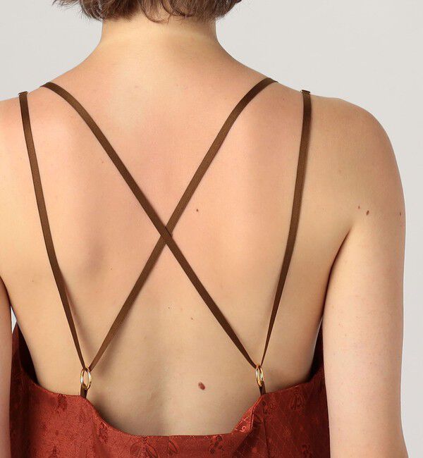 SOULEIADO「ポリエステルレーヨンプリント キャミソールワンピース」|ワンピース|