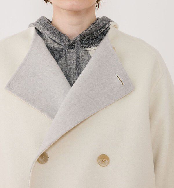 GALERIE VIE「ダブルフェイス カラーレストレンチコート」|ノーカラーコート|