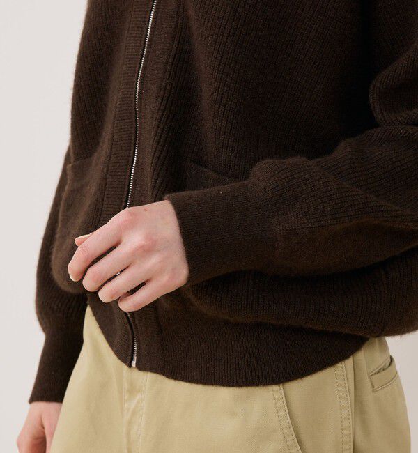 GALERIE VIE「モンゴルヤク ジップアップカーディガン」|カーディガン|