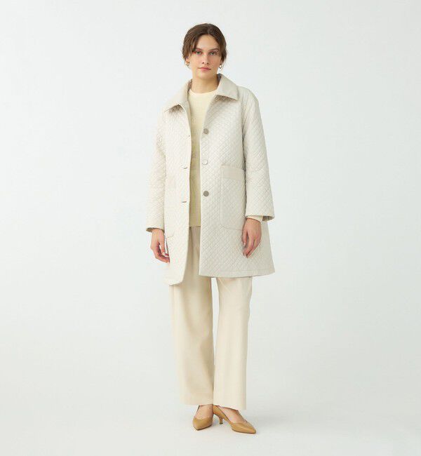 Ballsey「パデットリバーキルティング リバーシブルハーフコート」|ステンカラーコート|