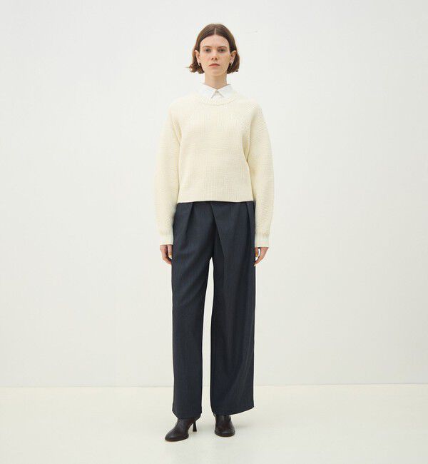 MACPHEE「ハイブリットコットン クルーネックプルオーバー」|ニット・セーター|