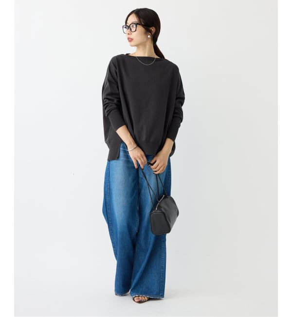 IENA「《WEB限定/追加2》コットンストレッチ NEO2 ワイド長袖プルオーバー」|ニット・セーター|