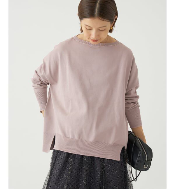 IENA「《WEB限定/追加2》コットンストレッチ NEO2 ワイド長袖プルオーバー」|ニット・セーター|