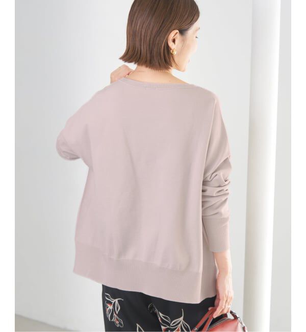 IENA「《WEB限定/追加2》コットンストレッチ NEO2 ワイド長袖プルオーバー」|ニット・セーター|