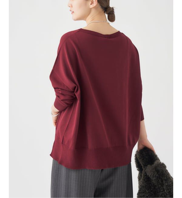 IENA「《WEB限定/追加2》コットンストレッチ NEO2 ワイド長袖プルオーバー」|ニット・セーター|