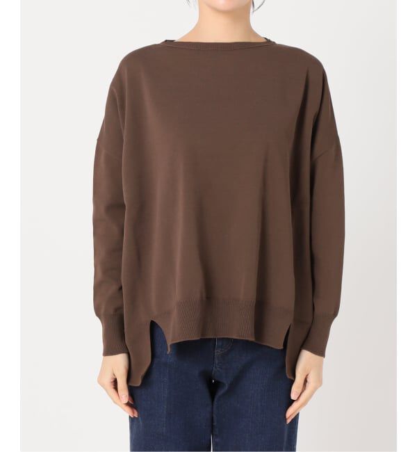 IENA「《WEB限定/追加2》コットンストレッチ NEO2 ワイド長袖プルオーバー」|ニット・セーター|