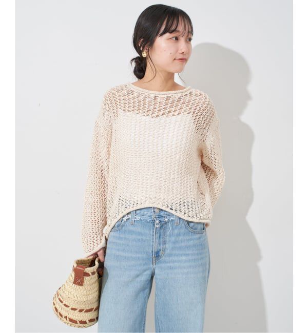 SLOBE IENA「LOGAN/ローガン SLOBE別注 メッシュプルオーバー」|ニット・セーター|