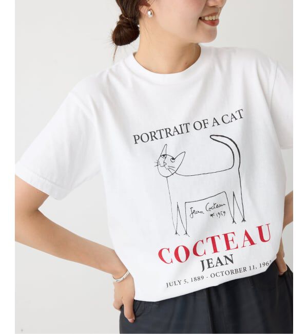 IENA「THE CULTURE CODE &times; Jean Cocteau 別注 CAT Tシャツ」|Tシャツ・カットソー|ホワイト