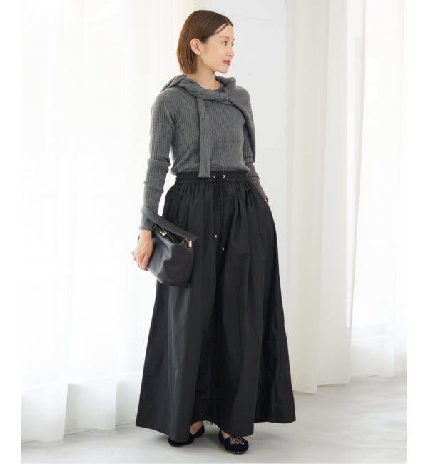 IENA「メモリータフタギャザースカート」|スカート|