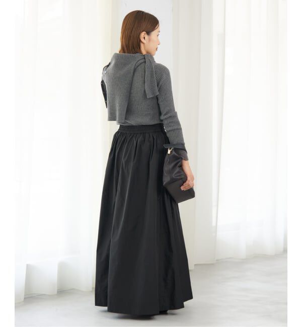 IENA「メモリータフタギャザースカート」|スカート|