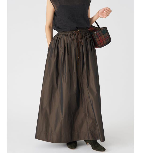 IENA「メモリータフタギャザースカート」|スカート|