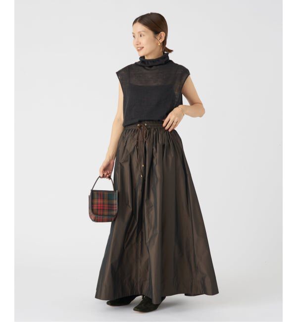 IENA「メモリータフタギャザースカート」|スカート|