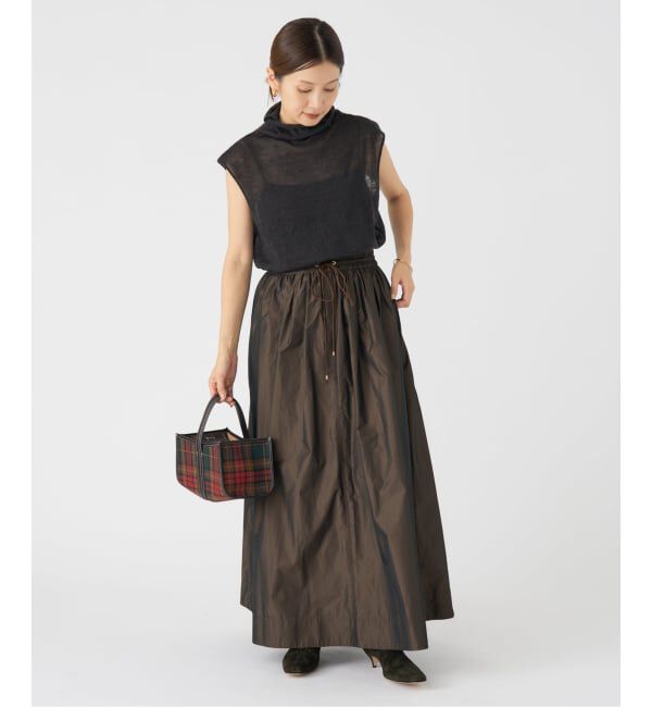 IENA「メモリータフタギャザースカート」|スカート|