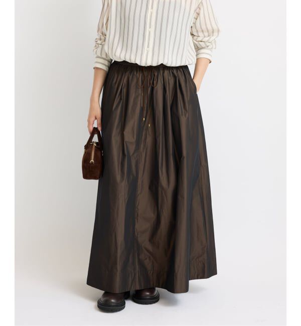 IENA「メモリータフタギャザースカート」|スカート|