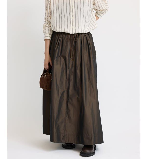 IENA「メモリータフタギャザースカート」|スカート|