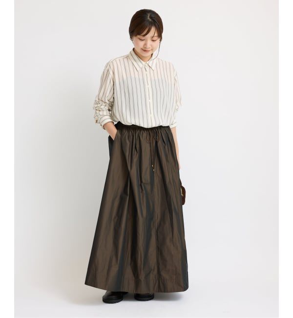 IENA「メモリータフタギャザースカート」|スカート|