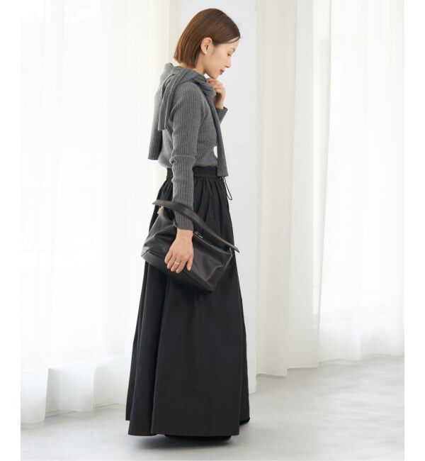 IENA「メモリータフタギャザースカート」|スカート|