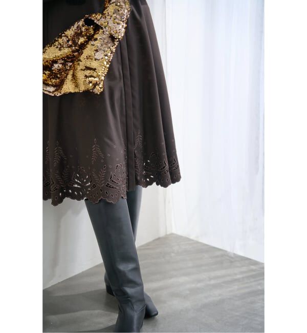 IENA「エンブロイダードティアードレス」|ワンピース|