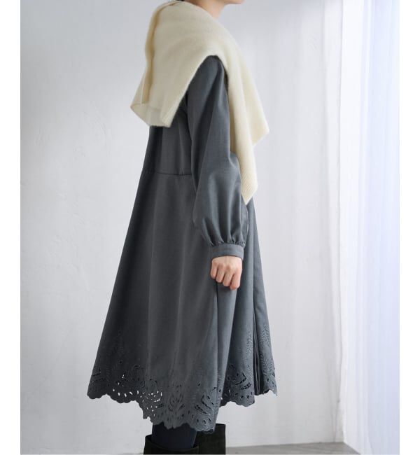 IENA「エンブロイダードティアードレス」|ワンピース|