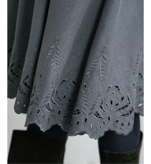 IENA「エンブロイダードティアードレス」|ワンピース|