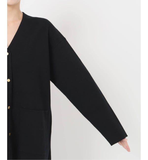 IENA「《追加》ドットボタンVネックカーディガン」|カーディガン|