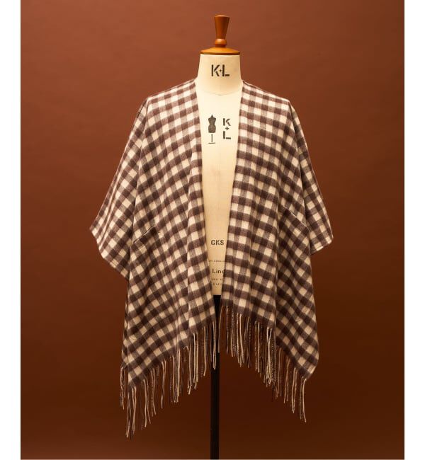 417 EDIFICE「PONCHO LAINE CAMARGUE」|ポンチョ・ケープ|ブラウン