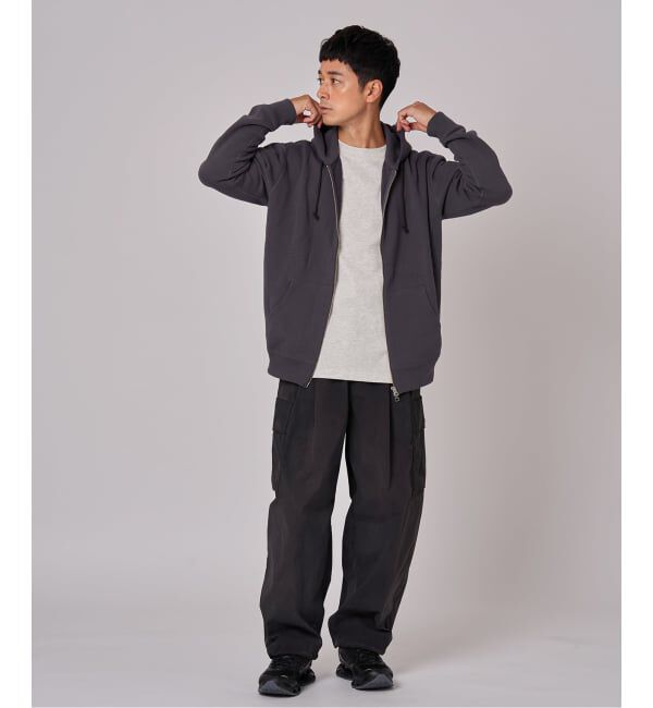 EDIFICE「LOOPWHEELER &times; LOWERCASE for EDIFICE ライトツリウラケ ジップパーカー」|パーカー|