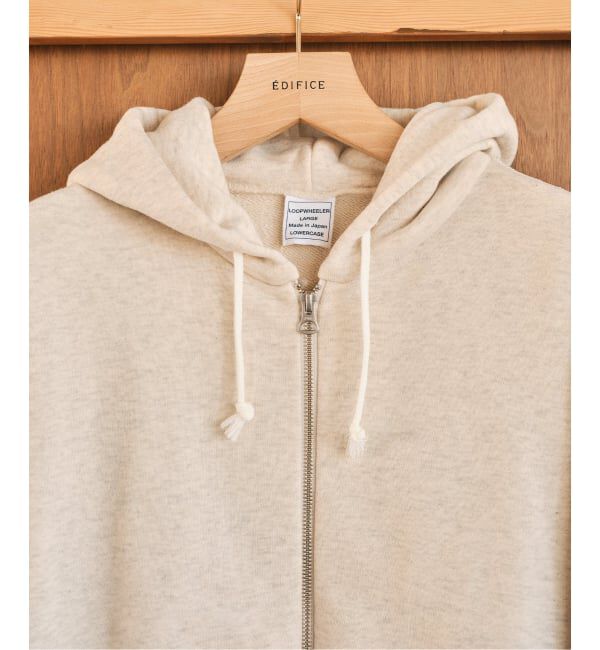 EDIFICE「LOOPWHEELER &times; LOWERCASE for EDIFICE ライトツリウラケ ジップパーカー」|パーカー|