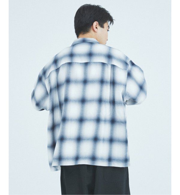 J.S.Homestead「J.S.Homestead / リラックス オンブレ オープン カラー シャツ」|シャツ・ブラウス|