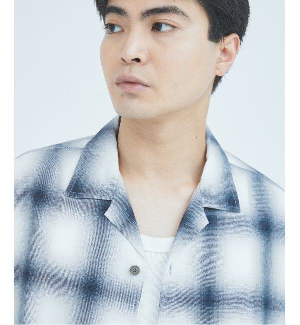 J.S.Homestead「J.S.Homestead / リラックス オンブレ オープン カラー シャツ」|シャツ・ブラウス|