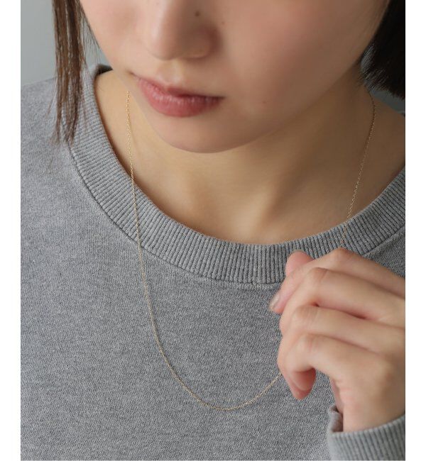 Lilas by Spick&Span「スパイラルアズキチェーン55cmネックレス K10」|ネックレス|