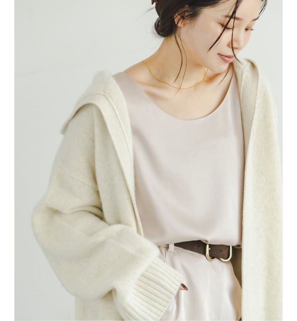 NOBLE「《追加3》【洗える】ルナサテンデコルテ2WAYトップス」|シャツ・ブラウス|