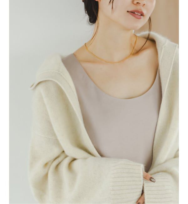 NOBLE「《追加3》【洗える】ルナサテンデコルテ2WAYトップス」|シャツ・ブラウス|