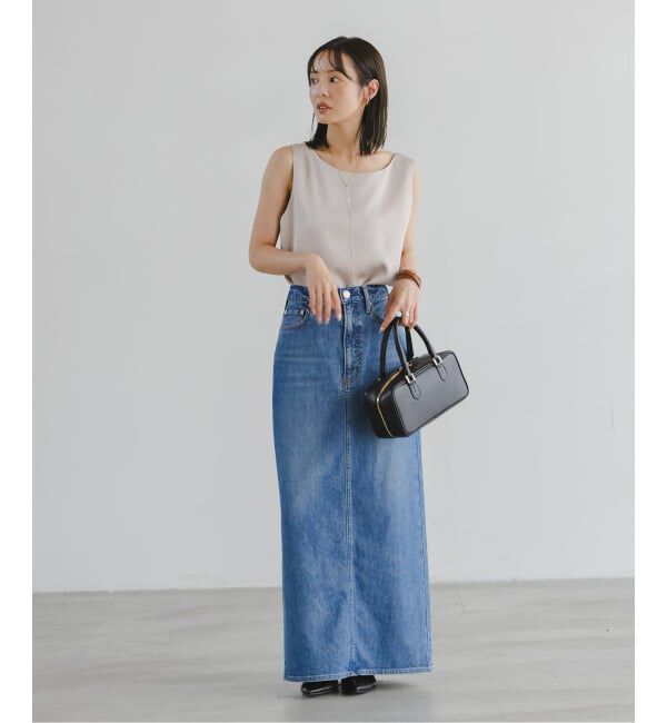 NOBLE「《追加3》【洗える】ルナサテンデコルテ2WAYトップス」|シャツ・ブラウス|