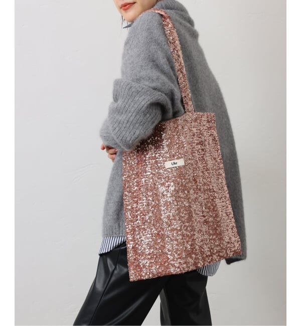 Spick and Span「《一部店舗+WEB限定》Uhr/ウーア 別注SPANGLE TOTE*」|トートバッグ|ピンク