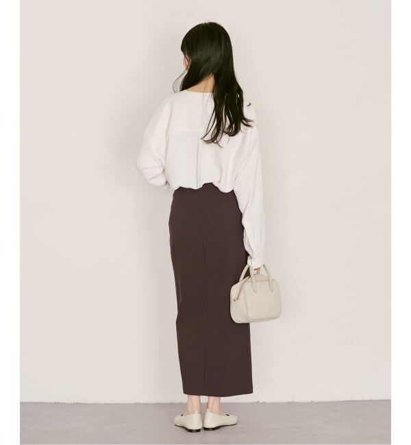 NOBLE「《追加2》RyNyコンフォートストレッチジップタイトスカート」|スカート|